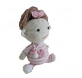 Emzikli Bebek Amigurumi Organik Oyuncak - 2