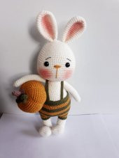 Bal Kabağı ve Tavşan Sunny Amigurumi Organik Oyuncak - 1
