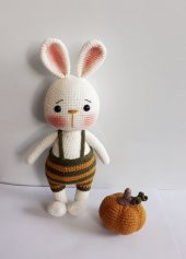 Bal Kabağı ve Tavşan Sunny Amigurumi Organik Oyuncak - 2