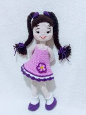 Lila Çitlembik Bebek Amigurumi Organik Oyuncak - 1