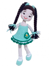 Yeşil Çitlembik Bebek Amigurumi Organik Oyuncak - 1
