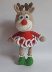 Şaşkın Geyik Amigurumi Organik Oyuncak - 1