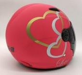 Free-M 661 Açık Kask (Pembe Kalpli) XS - 1