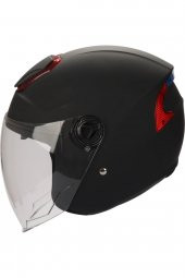 Rsv 618 Güneş Vizörlü Açık Kask (Mat Siyah) XL - 1