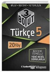 5. Sınıf Türkçe 3 Boyut Yeni Nesil Sorularla Tudem Yayınları 2023 baskı ve müfredat - 1
