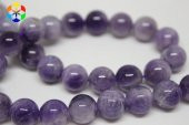 Ametist Taşı YARIM Dizi 10mm (18cm uzunluğundadır) thumbnail 1