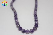 Ametist Taşı YARIM Dizi 10mm (18cm uzunluğundadır) thumbnail 2