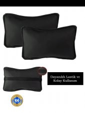 BMW 7 Serisi E66 2003-2009 - Long Oto Koltuk Düz Renk Boyun Yastığı 2 Adet - 1