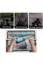 Gamepad Joystick Tablet Ipad Geniş Ekran Altı Parma Pubg Otomatik Seri Oyun Kolu Manyetik Tetik - 3