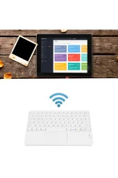 Taşınabilir Ultra Ince Kablosuz Ipad/tablet/pc/telefon Touchpad Slim Bluetooth Klavye Siyah - 2
