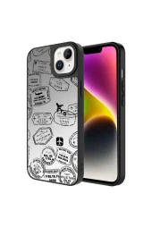 Apple Iphone 13 Ile Uyumlu Aynalı Seyahat Desenli Kamera Korumalı Parlak Z- Mirror Kapak thumbnail 3