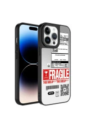 Apple Iphone 14 Pro Ile Uyumlu Aynalı Fragi?le Desenli Kamera Korumalı Parlak Z- Mirror Kapak thumbnail 1