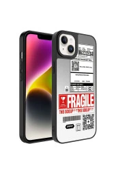Apple Iphone 14 Ile Uyumlu Aynalı Fragi?le Desenli Kamera Korumalı Parlak Z- Mirror Kapak thumbnail 1