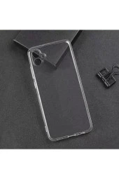 Galaxy A04e Ile Uyumlu Kılıf Süper Esnek Toz, Kirden Koruyan Silikon Süper Şeffaf thumbnail 4