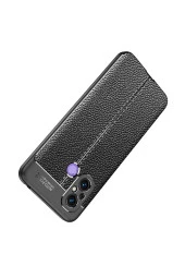 Xiaomi Redmi 12c Ile Uyumlu Silikon Kılıf Niss Silikon Deri Görünüm Ultra Slim Fit Kılıf Lacivert thumbnail 4