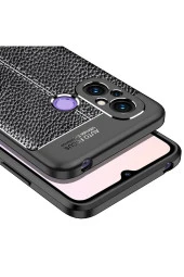 Xiaomi Redmi 12c Ile Uyumlu Silikon Kılıf Niss Silikon Deri Görünüm Ultra Slim Fit Kılıf Lacivert thumbnail 2