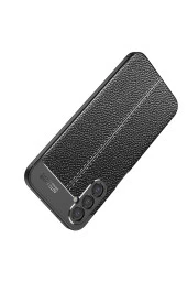 Galaxy A24 Ile Uyumlu Silikon Kılıf Niss Silikon Deri Görünüm Ultra Slim Fit Kılıf Lacivert thumbnail 4