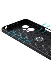 Xiaomi Redmi Note 12 5g Ile Uyumlu Kılıf Ravel Yüzük Tutuculu Standlı Silikon Siyah-mavi thumbnail 3