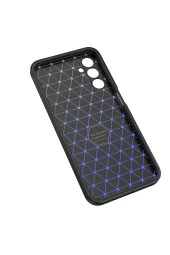 Galaxy A24 Ile Uyumlu Silikon Kılıf Niss Silikon Deri Görünüm Ultra Slim Fit Kılıf Lacivert thumbnail 2