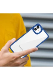 Galaxy A04e Ile Uyumlu Kılıf Kontrast Renk Tasarımlı Cynosure Kapak Kırmızı thumbnail 2