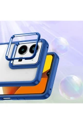 Vivo Y16 Ile Uyumlu Kılıf Kontrast Renk Tasarımlı Cynosure Kapak Kırmızı thumbnail 2