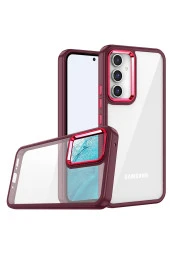 Galaxy A14 Ile Uyumlu Kılıf Kontrast Renk Tasarımlı Cynosure Kapak Kırmızı thumbnail 1