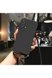 Realme C25 Ile Uyumlu Ipli Boyun Askılı Silikon Kılıf Dulcet Epiphany Kılıf Siyah thumbnail 1