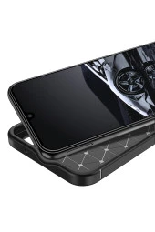 Galaxy A54 Ile Uyumlu Kılıf Karbon Delüx Parmak Izi Yapmayan Ultra Slim Tpu Silikon Siyah thumbnail 2