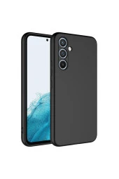 Galaxy A54 Ile Uyumlu Kılıf Kadife Iç Yüzey Silikon Z-mara Lansman Vieri Kılıf Siyah thumbnail 1