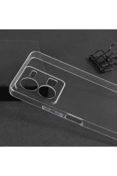 Vivo Y35 Ile Uyumlu Kılıf Süper Pürüzsüz Yüzey Şeffaf Silikon Kapak thumbnail 3