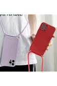 Xiaomi Mi 11 Lite Ile Uyumlu Ipli Boyun Askılı Silikon Kılıf Kadife Iç Yüzeyli Epiphany Kılıf Siyah - 5
