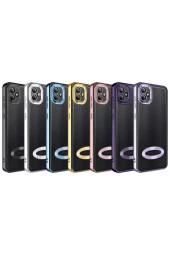 Galaxy A03 Ile Uyumlu Kılıf Kamera Korumalı Logo Gösteren Colored Z-omega Gümüş thumbnail 2