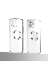 Iphone 13 Ile Uyumlu Kılıf Kamera Korumalı Logo Gösteren Colored Z-omega Kapak Mavi thumbnail 3