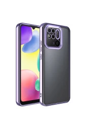 Redmi Note 11s Ile Uyumlu Kılıf Kamera Korumalı Logo Gösteren Colored Z-omega Kapak Lila thumbnail 1