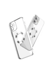 Iphone 11 Ile Uyumlu Kılıf Kamera Korumalı Logo Gösteren Colored Z-omega Kapak Mavi thumbnail 4