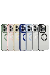 Iphone 11 Pro Ile Uyumlu Kılıf Kamera Korumalı Logo Gösteren Colored Z-omega Kapak Gümüş thumbnail 2