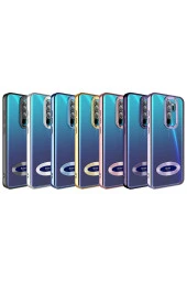 Redmi Note 8 Pro Ile Uyumlu Kılıf Kamera Korumalı Logo Gösteren Colored Z-omega Kapak Rosegold thumbnail 2