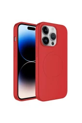 Iphone 14 Pro Ile Uyumlu Kılıf Magsafe Uyumlu Wireless Şarj Özellikli Pastel Color Silikon Kapak - 3