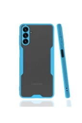 Galaxy A04s Ile Uyumlu Kılıf Renkli Kenar Perfe Tpu Silikon Mavi thumbnail 1
