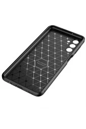 Galaxy A04s Ile Uyumlu Kılıf Karbon Delüx Tpu Silikon Siyah thumbnail 2