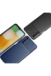 Galaxy A04s Ile Uyumlu Kılıf Karbon Delüx Tpu Silikon Siyah thumbnail 4