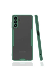Galaxy A04s Ile Uyumlu Kılıf Renkli Kenar Perfe Tpu Silikon Koyu Yeşil thumbnail 1