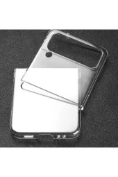 Galaxy Z Flip 4 Ile Uyumlu Kılıf Katlanabilen Şeffaf Flip 4 Ile Uyumlu Wonderful Kılıf Şeffaf - 3