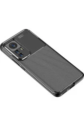 Xiaomi Mi 12t Pro Ile Uyumlu Kılıf Karbon Delüx Tpu Silikon Lacivert thumbnail 4