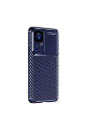 Xiaomi Mi 12t Pro Ile Uyumlu Kılıf Karbon Delüx Tpu Silikon Lacivert thumbnail 1