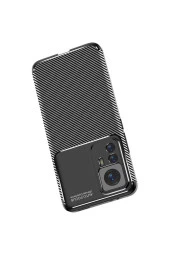 Xiaomi Mi 12t Pro Ile Uyumlu Kılıf Karbon Delüx Tpu Silikon Lacivert thumbnail 3