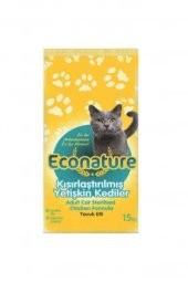 Econature Tavuklu Kısırlaştırılmış Yetişkin Kedi Maması 15 Kg - 1