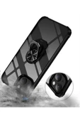 Apple Iphone 14 Ile Uyumlu Kılıf Yüzük Tutuculu Standlı Freez Siyah thumbnail 5