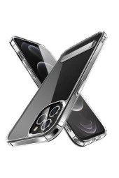 Iphone 14 Pro Ile Uyumlu Kılıf Standlı Silikon L-stand Kapak Şeffaf thumbnail 2