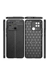 Xiaomi Redmi 10c Ile Uyumlu Kılıf Niss Silikon Deri Görünümlü Siyah thumbnail 3